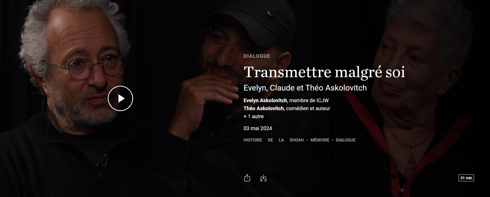 Yom HaShoah, une production consacrée aux « récits malgré tout » – À la une d’Akadem 10 episode artwork
