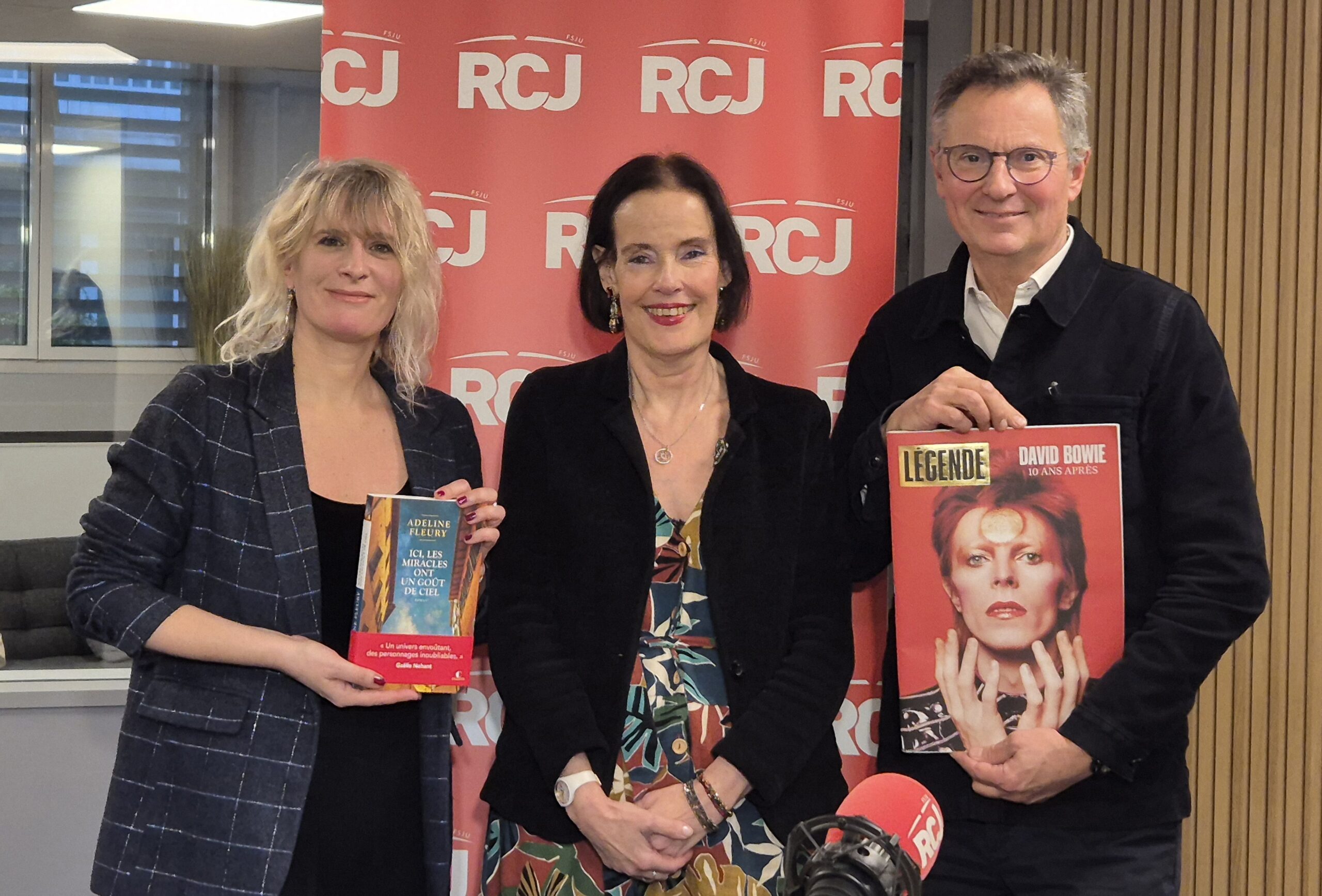 Adeline Fleury pour son livre « Ici les miracles ont un gout de ciel » et Francois Vey pour le Légende consacré à David Bowie episode artwork